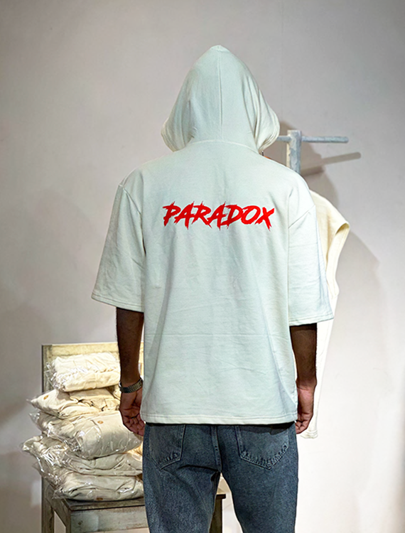 hooded Shirt Double pocket & print