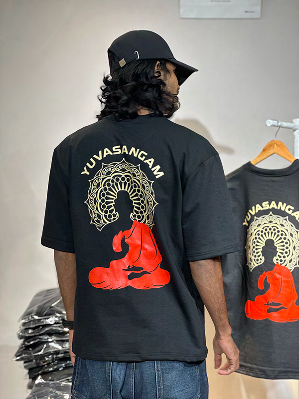 Black five sleeve back print