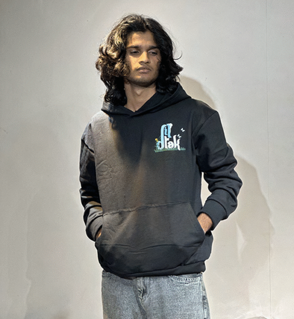 black OE hoodie front chest & 11*11 back print