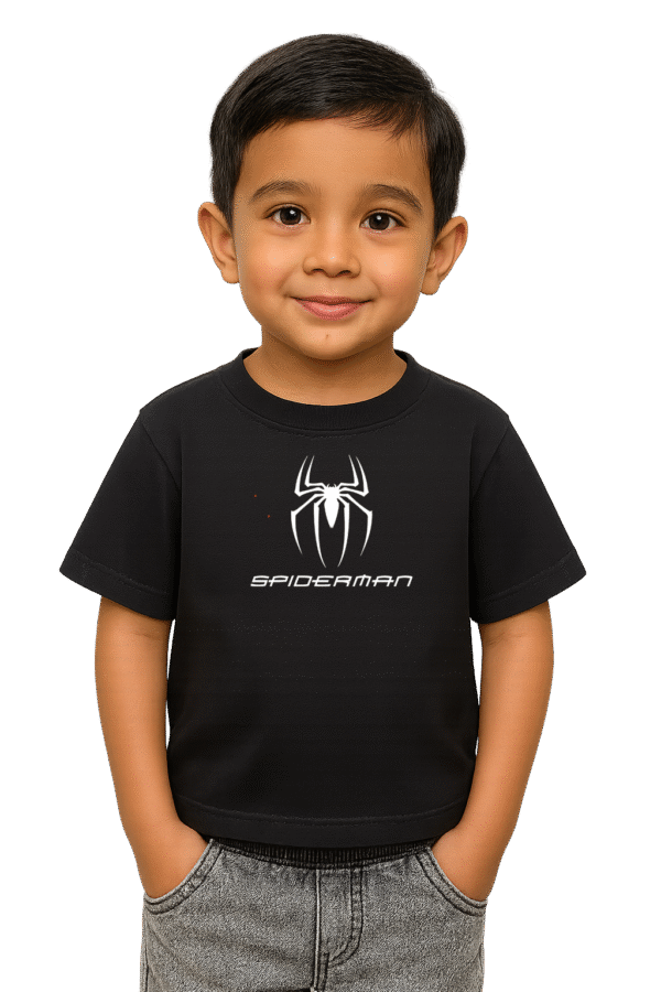 Spider man printed Black tees