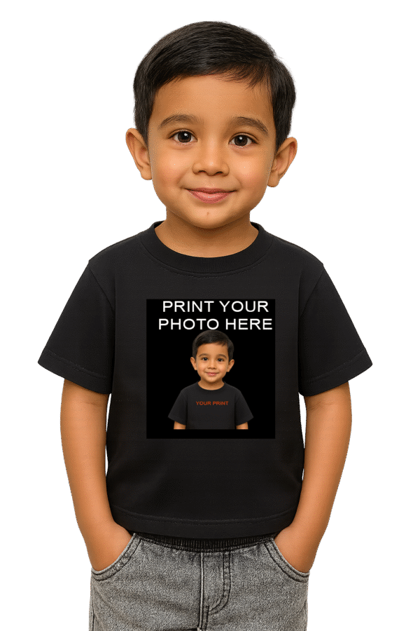 Custom front photo print kids 1 to 5 t shirt