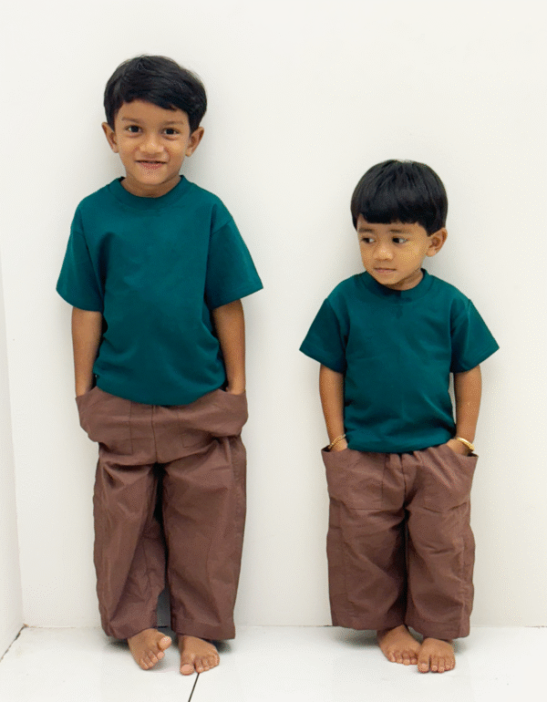 Petrol Green Kids Five sleeve