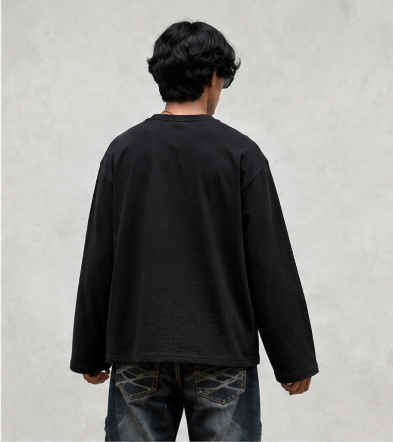 Studded Black Fullsleeve tee - Image 3